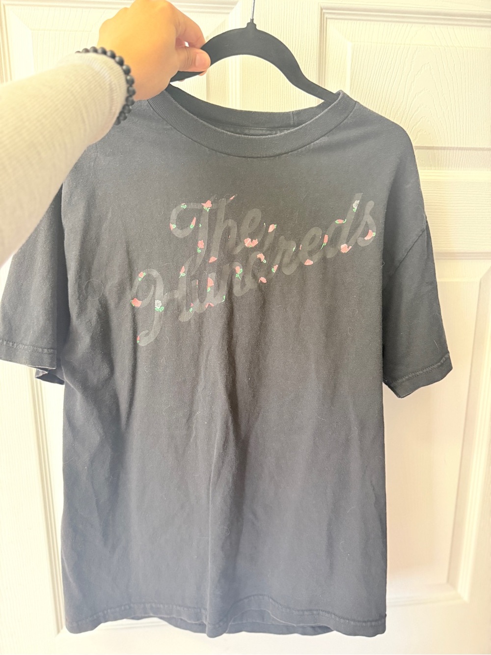The Hundreds Black Graphic T-Shirt Cursive Rose Logo Script